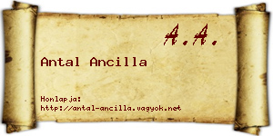 Antal Ancilla névjegykártya